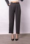 Women's High Waist Side Pocket Belted Boyfriend Silky Textured Spring Fabric Trousers-Anthracite - 5