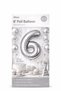 Silver 6 Number Foil Balloon (40X100 cm) – Stylish Birthday & Party Decoration - 2