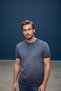 Men's Printed Single Jersey Fabric Basic T-Shirt Slim Fit Cotton Men's T-Shirt Light Navy Blue-180