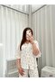 Women's Crinkle Robe Pajama Set - 2