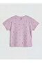 Lilac Crew Neck Printed Girl's T-Shirt - 2