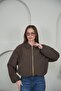Bomber Dabıl Fabric Coat Brown Color