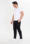 Large Size Men's Cotton Sweatpants Black 0032-S - 2