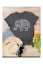 Women's Elephant Print T-Shirt - Women's Cotton T-Shirt