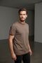 Men's Printed Single Jersey Fabric Basic T-Shirt Slim Fit Cotton Men's T-Shirt-Dark Brown 180 - 3