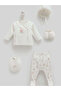 Magic Forest 5-Piece Baby Girl Newborn Set-Ecru