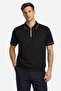Black Zippered Knitwear T-Shirt - 2