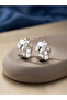 Minimal Wavy Silver Earrings Modern Stylish Design Shiny Thick Hoop Earrings - 3
