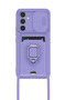 Zengemtx Galaxy A05S Case Zuma Silicone with Business Card Holder and Ring (124835) - Lilac - 2
