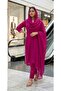 ISHRA BOUTIQUE Women’s Embroidered Kurta Set with Dupatta – Elegant 3/4 Sleeve Kurtis & Pants Set. - 2