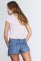 Distressed denim şort - 5