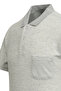 Men's Polo Collar Short Sleeve Gray T-Shirt - 5303 - 5