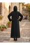 Stone-Embellished Shawl Abaya Ferace Standard (Size 40-46) Length 1.45 cm - 5