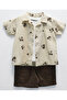 Boys Shirts S/S + T.Shirt + Bermuda, 12M - 3