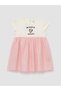 Özmarka New Season Ecru Printed Baby Girl Tutu Dress - 3