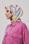 Abstract Patterned Pure Silk Twill Scarf 9328D 84