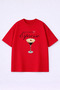Espresso Printed Oversize Women's Cotton T-Shirt - T-Shirt