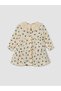 Lcw Baby Ecru Baby Collar Floral Patterned Baby Girl Dress - 3