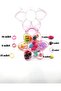 Girl's Pink Floral Design Hair Accessory Set with Organizer Box (Hair Clip & Rubber Band Set) - 4