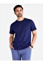 Navy Blue Checkered Short Sleeve Jersey Pyjamas Set (100% Cotton) - 2