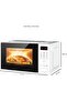 Digital Microwave Oven 20L Capacity with LED Display, Auto Cook Menu & Defrost Function, White - 3