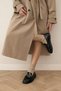 Genuine Leather Women's Loafer with Buckle Detail - 3