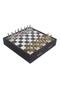 Luxury Metal Chess Set with Storage Box, Chrome Plated Ottoman and Byzantine Figures – Marble Patterned 20 Cm. - 2