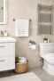 Long Towel Rack & Toilet Paper Holder Set - Chrome