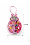 Girl's Pink Ladybug Design Hair Accessory Set with Organizer Box (Hair Clip & Rubber Band Set) - 3