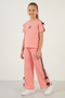 Bowknot Detailed Printed Wide Leg Girls' Two-Piece Set - 26Y 26206