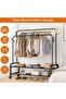 Garment Rack with Wheels, Double Rod Clothing Rack - 3