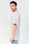 Men Crew Neck Short Sleeve Textured T-Shirt, Grey - 3