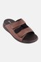 Men Velcro Closure Arabic Sandals, Brown