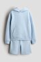 2 Parçalı Kapüşonlu Üst ve Sweatshirt Şort Set