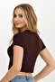 3-Pack Women's Premium Cotton Crop T-Shirt, Basic Fit Casual Stylish Stretchy Fabric Summer Crop Top - 2