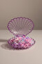 Mixed Color Perma Rubber Buckle with Purple Color Sea Shell Figure