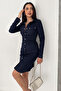 Women's Navy Blue Jean Dress – Buttoned Fit Denim Dress