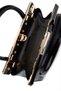 Women's Faux Leather Black Patent Leather Handbag - 6