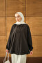Women's Belted Waist Tie Shirt Black - 3