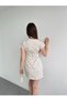 Polka Dot Neck Tie Lined Mini Dress-80 cm - 5