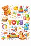 English Set of 4 Fruits, Animals, Toys, Coloring Book - 2