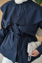 Women's Cape-Look Shirt Navy Blue - 7