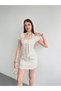 Polka Dot Neck Tie Lined Mini Dress-80 cm