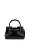 Women's Faux Leather Black Handbag - 5