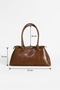 Shiny Baguette Camel Shoulder Bag - 3