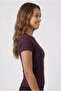 Women's Burgundy Viscose Round Neck Short Sleeve Body - 2