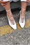 Temora Heeled Shoes White Matte Leather - 7