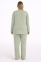 34503-26 Large Size Women's Pajamas Set Long Sleeve Printed Pants Comfortable Home Wear - 5