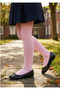 Pink Bunny Plain Patterned Pantyhose - 3-Piece Assorted Pack-2 (Ekru-Pink-Dark Blue) - 4