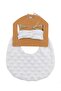 - Luna Ribbon Headband & Baby Bib Set - Peach - 2